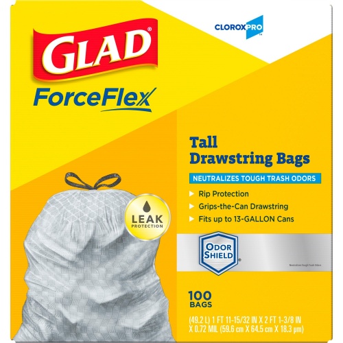 CloroxPro ForceFlex Tall Kitchen Drawstring Trash Bags (70427)
