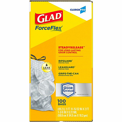 CloroxPro ForceFlex Tall Kitchen Drawstring Trash Bags (CLO70427)