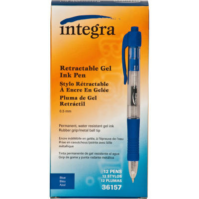 Integra Retractable 0.5mm Gel Pens (ITA36157)