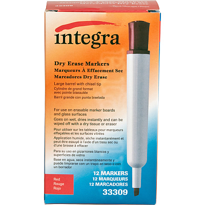 Integra Chisel Point Dry-erase Markers (ITA33309)