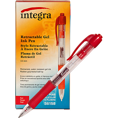 Integra Retractable 0.5mm Gel Pens (ITA36158)