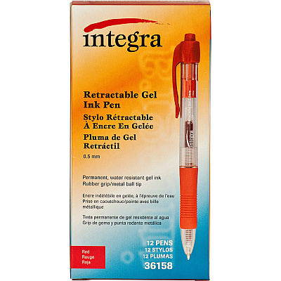 Integra Retractable 0.5mm Gel Pens (ITA36158)