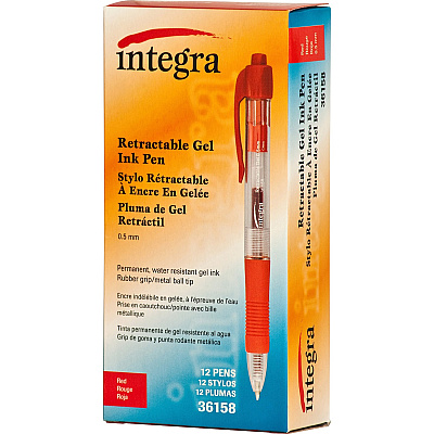 Integra Retractable 0.5mm Gel Pens (ITA36158)
