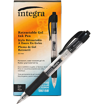 Integra Retractable 0.5mm Gel Pens (ITA36156)
