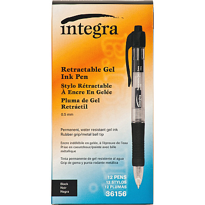 Integra Retractable 0.5mm Gel Pens (ITA36156)
