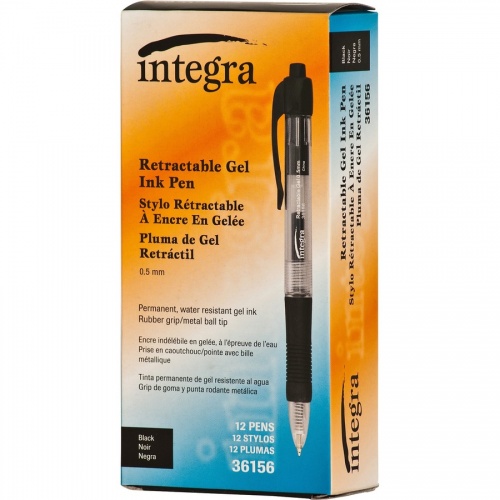 Integra Retractable 0.5mm Gel Pens (36156)