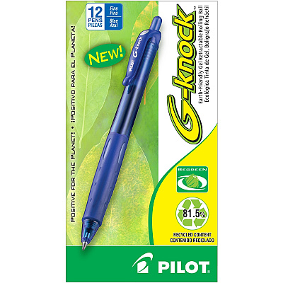 Pilot BeGreen G-Knock Retractable Gel Ink Pens (PIL31507)
