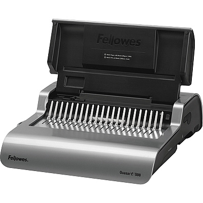 Fellowes Quasar E 500 Electric Comb Binding Machine w/ Starter Kit (FEL5216901)