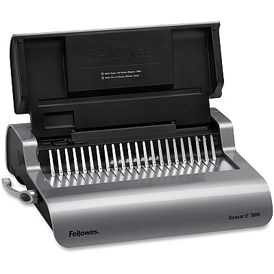 Fellowes Quasar E 500 Electric Comb Binding Machine w/ Starter Kit (FEL5216901)