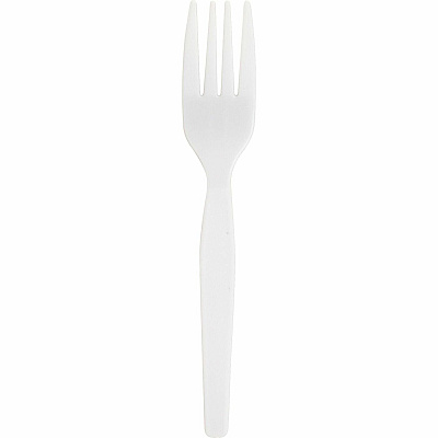 Genuine Joe Heavyweight White Plastic Forks (GJO0010430)