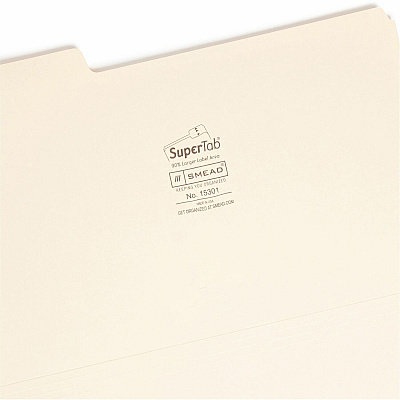 Smead SuperTab 1/3 Tab Cut Legal Recycled Top Tab File Folder (SMD15301)