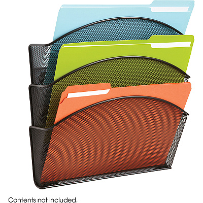 Safco Black Magic Magnetic Triple File Pocket (SAF4175BL)