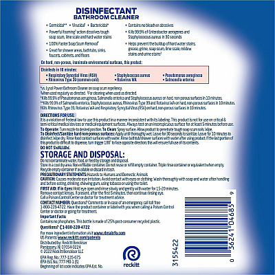 Professional LYSOL Basin Tub/Tile Cleaner (RAC04685CT)