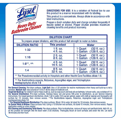 Professional LYSOL Heavy-Duty Disinfectant Bathroom Cleaner (RAC94201CT)