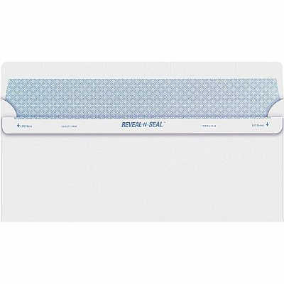 Quality Park No. 10 Security Tinted Business Envelopes with Reveal-N-Seal Self-Seal Closure (QUA67218)