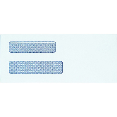 Quality Park No. 8 5/8 Double-Window Security Envelopes with Reveal-N-Seal Self-Seal Closure (QUA67539)