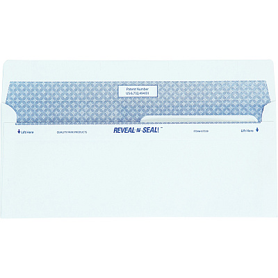 Quality Park No. 8 5/8 Double-Window Security Envelopes with Reveal-N-Seal Self-Seal Closure (QUA67539)