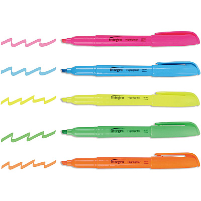 Integra Pen Style Fluorescent Highlighters (ITA36180)