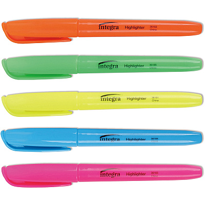 Integra Pen Style Fluorescent Highlighters (ITA36180)