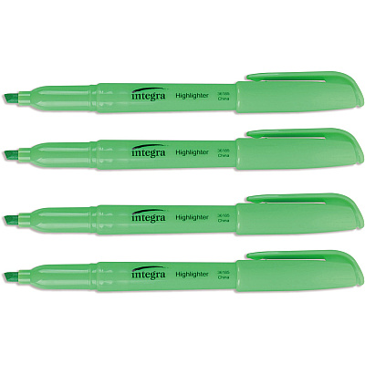 Integra Pen Style Fluorescent Highlighters (ITA36185)