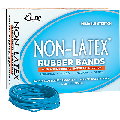 Alliance Rubber 42339 Non-Latex Rubber Bands with Antimicrobial Protection - Size #33