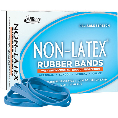 Alliance Rubber 42649 Non-Latex Rubber Bands with Antimicrobial Protection - Size #64