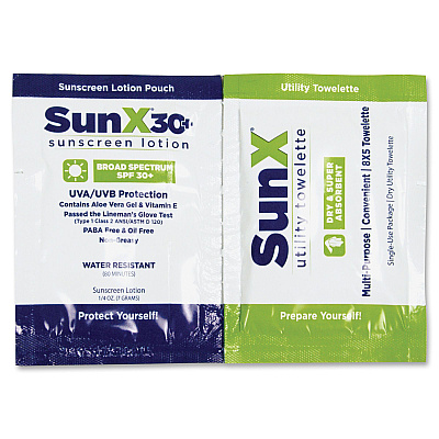 SunX CoreTex SPF30 Sunscreen Towelettes with Dispenser (SUXCTSS010661)