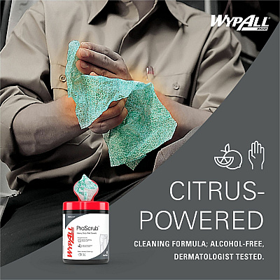 Wypall PowerClean ProScrub Heavy Duty Wet Towels (KCC58310)