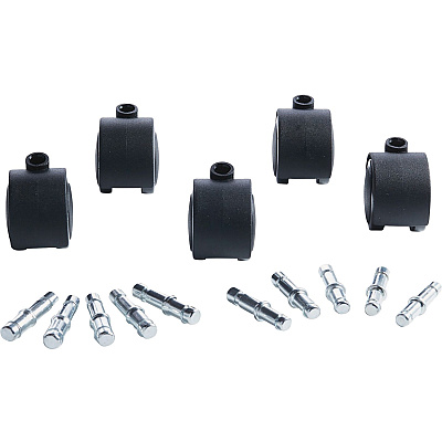 Master Caster Deluxe 2" Hooded Duet Carpet 5 Caster Set (MAS23624)