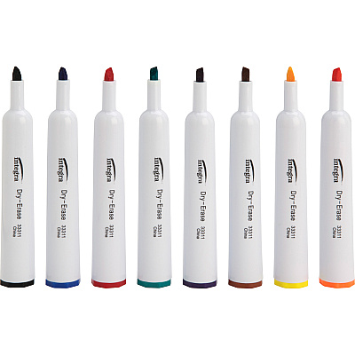 Integra Chisel Point Dry-erase Markers (ITA33311)