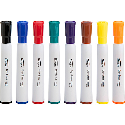 Integra Chisel Point Dry-erase Markers (ITA33311)