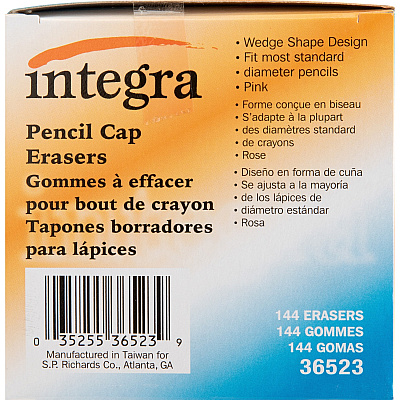 Integra Pink Pencil Cap Eraser (ITA36523)