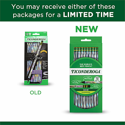 Ticonderoga Noir Pre-Sharpened No. 2 Pencils (DIX13970)