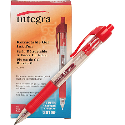 Integra Retractable 0.7mm Gel Pens (ITA36159)