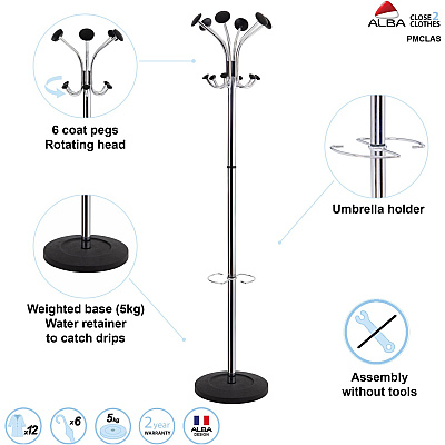 Alba Classic Coat Stand (ABAPMCLAS)