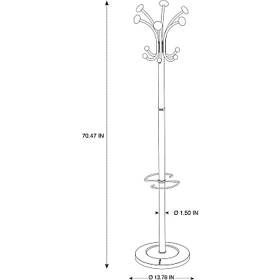 Alba Classic Coat Stand (ABAPMCLAS)
