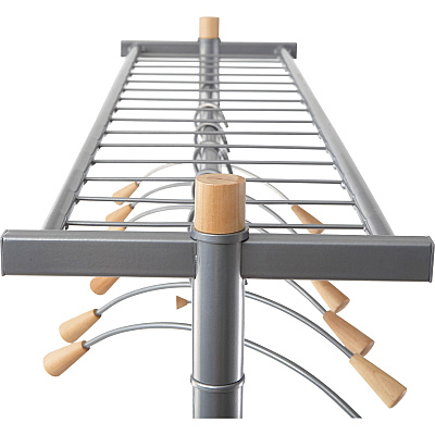 Alba 2-shelf Mobile Chrome Coat Rack (ABAPMLUX6)