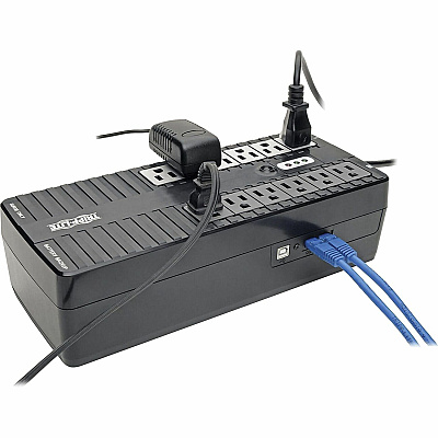 Tripp Lite 900VA 480W Standby UPS - 12 NEMA 5-15R Outlets, 120V, 50/60 Hz, 5-15P Plug, ENERGY STAR, Desktop/Wall (INTERNET900U)