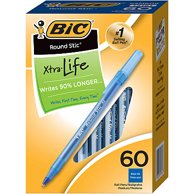 BIC Round Stic Ballpoint Pens (BICGSM609BE)