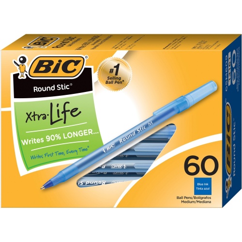 BIC Round Stic Ballpoint Pens (GSM609BE)