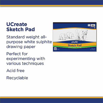 UCreate Medium Weight Sketch Pads (PAC4747)