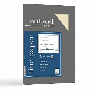 Southworth 25% Cotton Linen Business Cover Stock (SOUZ560CK)