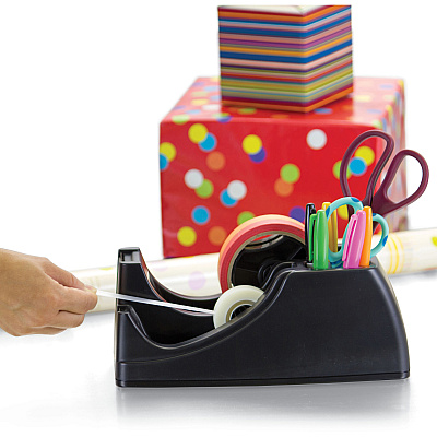 Officemate Heavy-Duty 2-in-1 Tape Dispenser, Recycled (OIC96690)