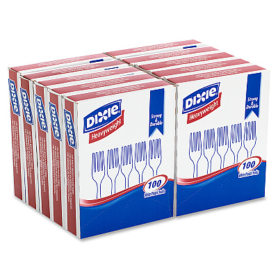 Dixie Heavyweight Disposable Forks Grab-N-Go by GP Pro (DXEFH207)