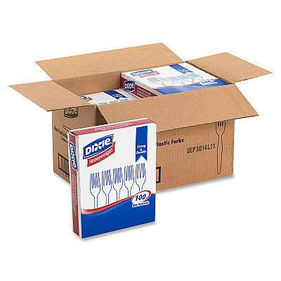 Dixie Heavyweight Disposable Forks Grab-N-Go by GP Pro (DXEFH207)