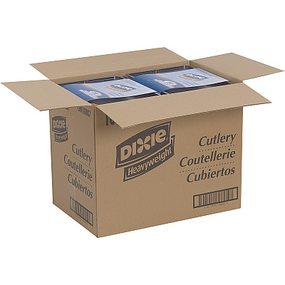 Dixie Heavyweight Disposable Forks, Knives & Teaspoons Keeper Pack Grab-N-Go by GP Pro (DXECH0180DX7)