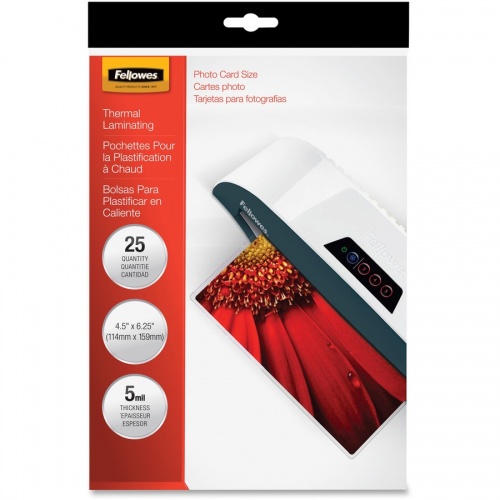 Fellowes Photo Card Glossy Thermal Laminating Pouches (52010)