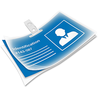 Fellowes Punched ID Card Glossy Thermal Laminating Pouches (FEL52050)