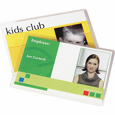 Fellowes Punched ID Card Glossy Thermal Laminating Pouches (FEL52050)