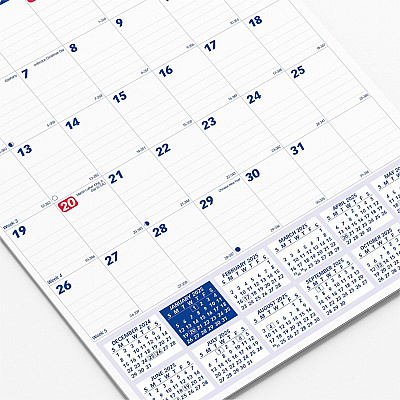 Brownline Wall Calendar Monthly 8x11" English (C171101)